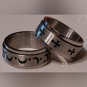 Stainless steel fidget rings